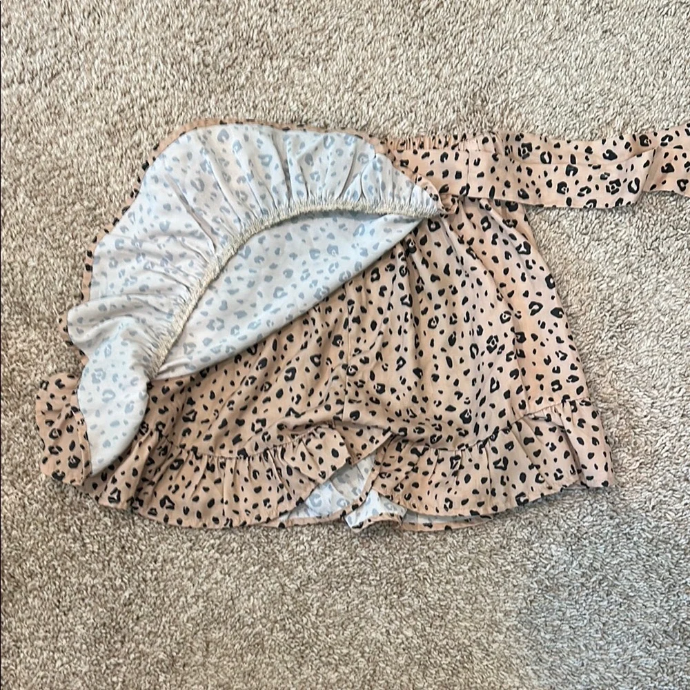 Leopard Print Ruffle Skirt - Picture 2 of 3